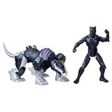 Marvel Mech Strike Mechasaurs, 4 inç Kara Panter, Kılıç Pençeli Aksiyon Figürleri, 4 Yaş ve Üzeri Çocuklar için Süper Kahraman Oyuncakları