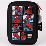 Marvel Smiggle 3D Spiderman Kalem Kutu Buyuk Boy Dikdörtgen - Siyah - dikdörtgen sağlam sert kapalı - büyük dikdörtgen
