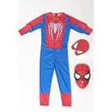 Marvel Spider-Man Beyaz Baskılı Yeni Örümcek Adam 2 Maskeli Kostüm - 2 - 3 Yaş - Kırmızı