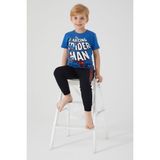 Marvel Spider-Man Beyond Amazing The Amazing Mavi Erkek Çocuk Kısa Kol Pijama Takım - 8 - 9 Yaş