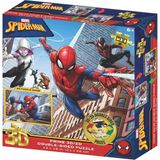 Marvel Spider-Man Çift Taraflı 200 Parça 3D Puzzle - Standart