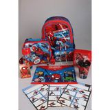 Marvel Spider-Man DEKOMUS İLE YENİ SEZON LİSANSLI SPIDERMAN OKUL,BESLENME VE KALEM ÇANTASI,MATARA,BESLENME KABI İLE FULL KIRTASİYE SETİ - Kırmızı