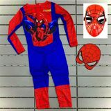 Marvel Spider-Man Kostümü Yeni Örümcek Adam Kostümü 2 Maskeli - 9 - 10 Yaş - Kırmızı - Mavi