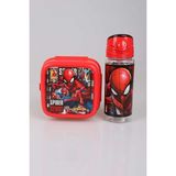Marvel Spider-Man Lisanslı Spıderman 500 ml Trıtan Matara ve 2 Katlı Beslenme Kutusu / Lunch Box Seti - Kırmızı - 1