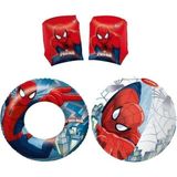 Marvel Spider-Man Örümcek Adam Lisanslı Yüzme Seti Havuz Deniz Topu Kolluk Simit Marvel Spider-Man Kolluk Simit Top