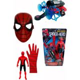 Marvel Spider-Man Örümcek Adam Ok Atan Ağ Fırlatan Eldiven ve Marvel Spider-Man Maske - Renkli