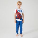 Marvel Spider-Man The Flying Hero Beyaz Erkek Çocuk Kısa Kol Pijama Takım - 3 - 4 Yaş