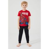 Marvel Spider-Man The Flying Hero Kırmızı Erkek Çocuk Kısa Kol Pijama Takım - 6 - 7 Yaş