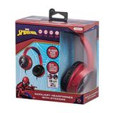 Marvel Spıderman Kablolu Kulaklık Çocuk Kulaklığı Lisanslı Hediye Stıckerlı MV-6513-SM3 - Kırmızı