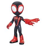 Marvel Spidey and His Amazing Friends Büyük Boy Miles Morales: Spider-Man Figürü, 22,5 cm'lik Aksiyon Figürü, Okul Öncesi Oyuncakları