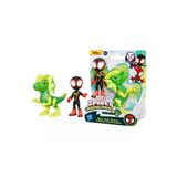Marvel Spidey and His Amazing Friends Dino-Webs – Miles Morales & Electrosaurus 2'li Figür Seti