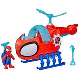 Marvel Spidey and His Amazing Friends Team Spidey Copter, 7,6 cm Oyuncak Araçlı Aksiyon Figürü