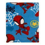 Marvel Spidey ve İnanılmaz Arkadaşları Mavi, Kırmızı ve Beyaz Örümcek Takımı Süper Yumuşak Çocuk Battaniyesi