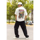 Marvel Tale Vintage Baskılı Unisex Oversize Avengers Tişört - Beyaz - XS