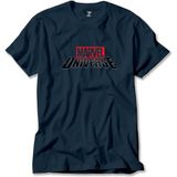 Marvel Universe Logo Lacivert Tişört Liyada