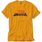 Marvel Universe Logo Sarı Tişört Liyada - 4XL