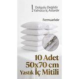 Marvielle 50X70 Pamuklu Fermuarlı Yastık Iç Astarı - Yastık Kılıfı - Beyaz