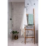 Marvielle Açık Ceviz Çam Dekoratif Askılık Merdiven-Ahşap Duvar Rafı Organizer-Banyo - Banyo Düzenleyici - Lacivert