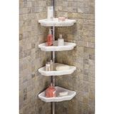 Marvielle Aluminyum Borulu Banyo Köşe Rafı Beyaz - Banyo Düzenleyici