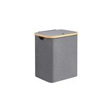 Marvielle Bambu Kenarlı Kumaş Katlanabilir - 60 Litre - Çamaşır Sepeti