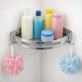 Marvielle Banyo Köşe Rafı 304 Paslanmaz Çelik Şampuanlık 23X23 cm - Banyo Düzenleyici - Gümüş