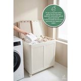 Marvielle Çift Bölmeli Tekerlekli Katlanabilir Kirli Sepet Organizer - Çamaşır Sepeti