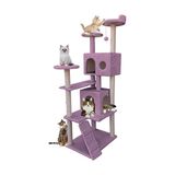 Marvielle Çok Katlı Ponlu Yuvalı Kedi Oyun Evi - Kedi Tırmalaması