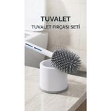 Marvielle Esnek Silikon Deterjan Hazneli Tuvalet Fırçası Banyo Temizlik Ürünü - Banyo Düzenleyici - Çok Renkli