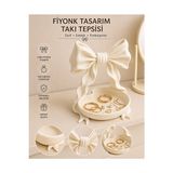 Marvielle Fiyonk Tasarımlı Dekoratif Takı Tepsisi - Yüzük ve Küpe Organizeri - Makyaj & Takı Organizeri