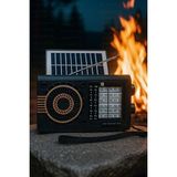 Marvielle Güneş Panelli Ahşap Görünümlü Vintage Radyo ve Bluetooth Hoparlör - Nostaljik Radyo