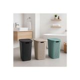 Marvielle Ince Tasarımlı Kapaklı Plastik , Dar Alanlar Için - Çamaşır Sepeti