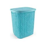 Marvielle Kapaklı Plastik , 65 Litre Hacmi ve Örgü Desenli Tasarımıyla - Çamaşır Sepeti