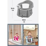 Marvielle Kaymaz Vakum Ayaklı Bebek Banyo Oturağı & Mama Oturağı 2in1 - Bebek Banyo Aksesuarı - Gri