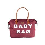 Marvielle Keten Bordo Anne ve Mommy Bag - Bebek Bakım Çantası
