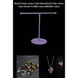 Marvielle Metal Lila T Kolye Askısı Takı Düzenleyici Takı Standı - Askılık