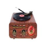Marvielle Mini Ahşap Görünümlü Retro Radyo ve Bluetooth Hoparlör - Nostaljik Radyo