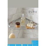 Marvielle Prinç Krom Kaplama Banyo Köşe Rafı Şampuanlık Tek Katlı 18*18 cm - Banyo Düzenleyici - Çok Renkli