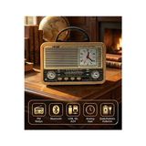 Marvielle Retro Ahşap Tasarımlı Bluetooth Radyo ve Fm/am Dinleme Keyfi - Nostaljik Radyo