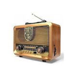 Marvielle Retro Solar Enerjili Bluetooth Radyo ve Müzik Kutusu - Nostaljik Radyo