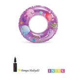 Marvielle Şeffaf Okyanus Desenli Çocuk Havuz ve Deniz Simiti - 61 cm - Deniz Malzemesi