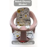 Marvielle Şekilli Bebek Oturağı Minderi - Bebek Oturak Minderi - Bebek Banyo Aksesuarı - Pembe