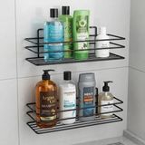 Marvielle Siyah Banyo Şampuanlık Duş Askısı 2 Li Set - Banyo Düzenleyici