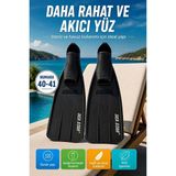 Marvielle Siyah Uzun Dalış Paleti - Esnek ve Rahat Yüzme Paleti - Palet & Patik