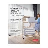 Marvielle Tam Katlanabilir Tekerlekli Çamaşır Kurutmalığı, Çok Katlı ve Pratik Kullan - Çamaşır Kurutmalık
