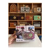 Marvielle Taşınabilir LED Işıklı ve Bluetooth Hoparlör Seti - Nostaljik Radyo