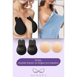 Marvielle Tavşan Sütyen ve Nipple Pad Seti, Yapışkanlı Dolgunlaştırıcı ve Gizleyici - Iç Giyim Aksesuarı