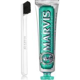 Marvis 85 ml Classic Strong Mint Beyazlatıcı Diş Macunu ve Marvis White Soft Diş Fırçası
