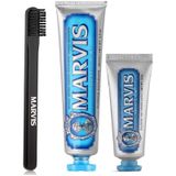 Marvis 85+25 ml Aquatic Mint Nane Aromalı Beyazlatma Doğal Diş Macunu + Diş Fırçası