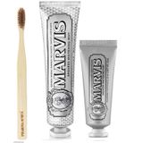 Marvis 85+25 ml Smokers Whitening Mint Nane Aromalı Beyazlatma Doğal Diş Macunu + Pharma Acqua Bambu Diş Fırçası