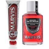 Marvis Cinnamont Mint Ağız Gargarası Tarçın 120 ml + Cinnamon Mint Diş Macunu 85 ml